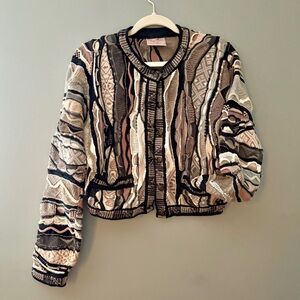 Vintage Cuggi (Pre-90s Coogi) Neutral/Pink/Blue Cardigan